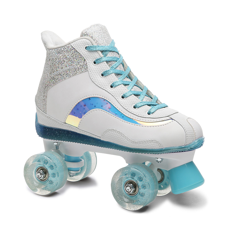 Molde privado Disco de Couro Mulheres Quad Roller Skate